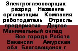 Электрогазосварщик 5 разряд › Название организации ­ Компания-работодатель › Отрасль предприятия ­ Другое › Минимальный оклад ­ 25 000 - Все города Работа » Вакансии   . Амурская обл.,Благовещенск г.